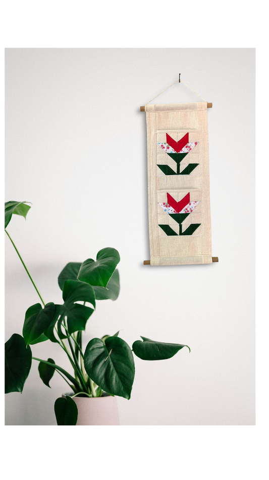 Cozy Tulip Mail Sorter – Two-Pocket Organizer for Entryway or Office