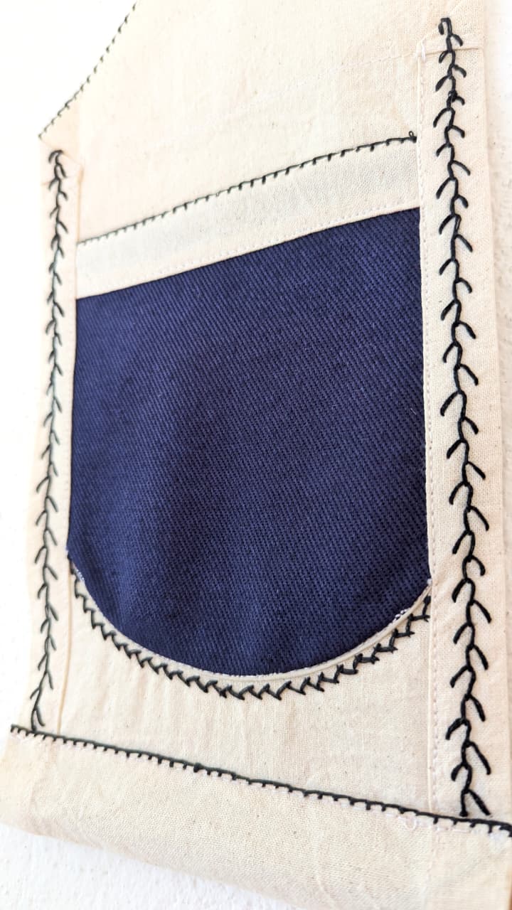 Small Fabric Wall Mail Organizer – One Pocket Stationery & Paper Storage Holder