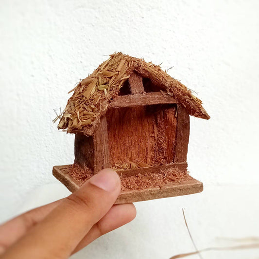 Miniature Christmas Nativity Stable – Christmas display decor, tiny nativity scene, Dollhouse Decor, Tiny Nativity Scene for Christmas Display